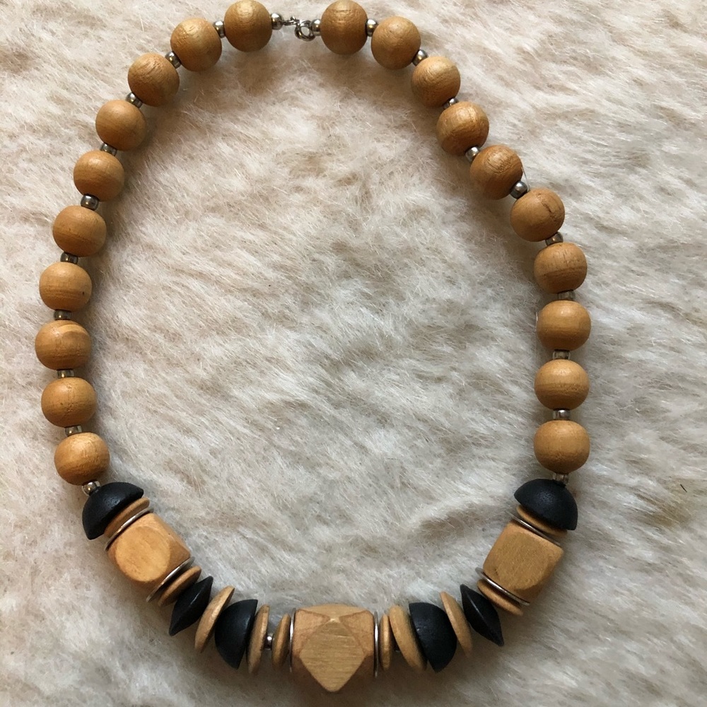 Wooden Statement Necklace